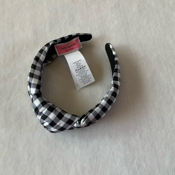 KATE SPADE NEW YORK daisy gingham knot silk headband - Picture 3 of 10